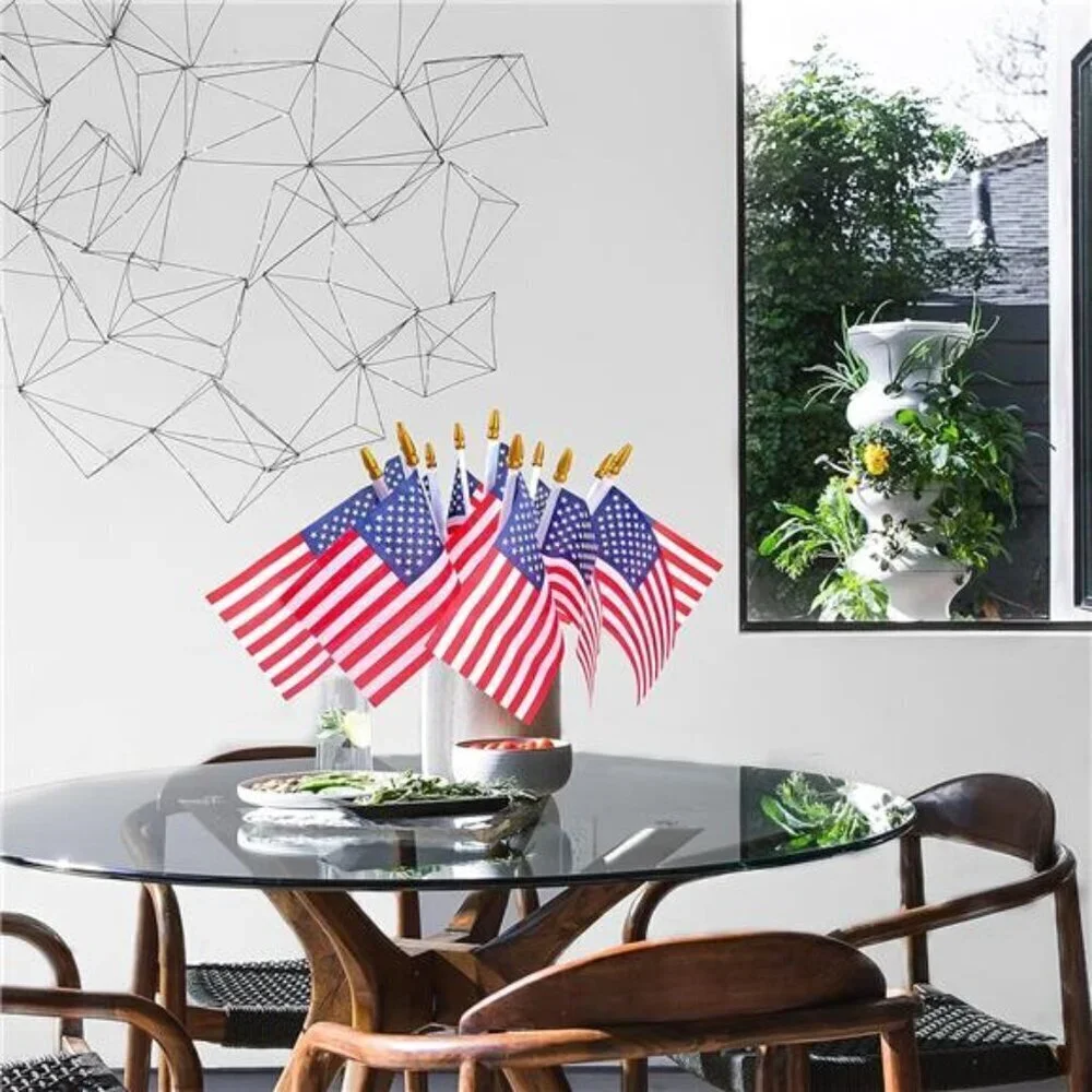 12 Pcs Small American Flags On Stick, Patriotic Decorations Small 4